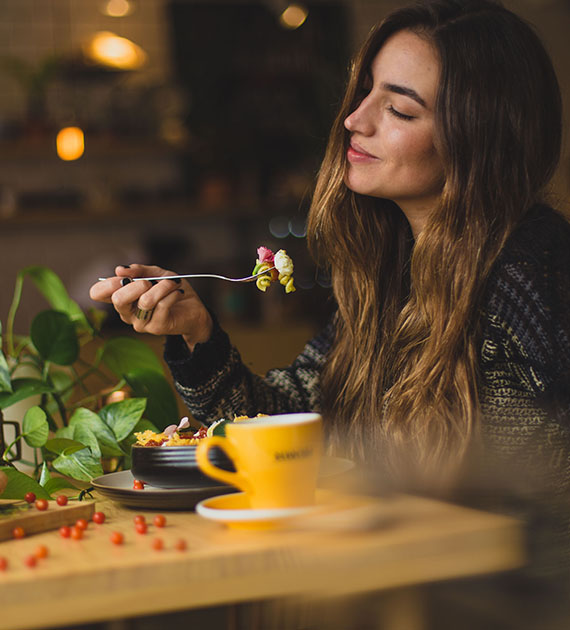 Woman eating
